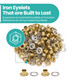 6.5mm Iron Eyelets Grommets with Aluminium Washers (Pack of 50)